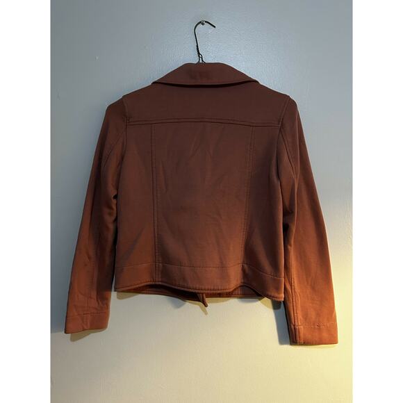 Max Studio Solid-Hued Biker Jacket - /Pink - XS - Picture 5 of 6